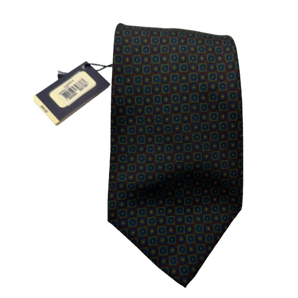 NEW Polo Ralph Lauren Men's Navy Geometric One Size Hand Made USA Silk $49.50 - Picture 1 of 6